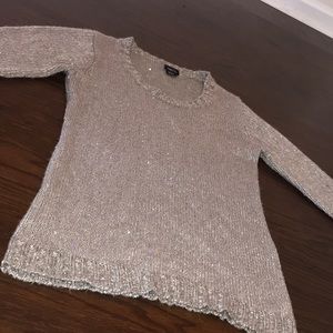 Grey/Silver Sweater with Silver Sequin from Rue 21